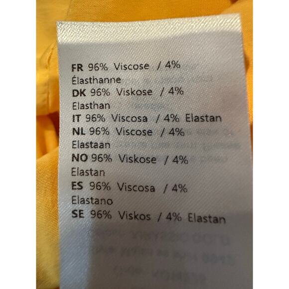 Samsoe Samsoe Women's Majan Short Sleeve Button Down Mustard Size Medium - Picture 4 of 7